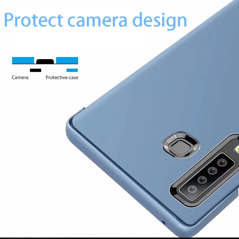 Smart Mirror Flip puzdro Pre Samsung Galaxy Note 10 9 8 S10 S9 S8 Plus S7 A9 A7 A8 2018 A10 A20 A30 A50 A60 A80 A70 M10 A20E Kryt