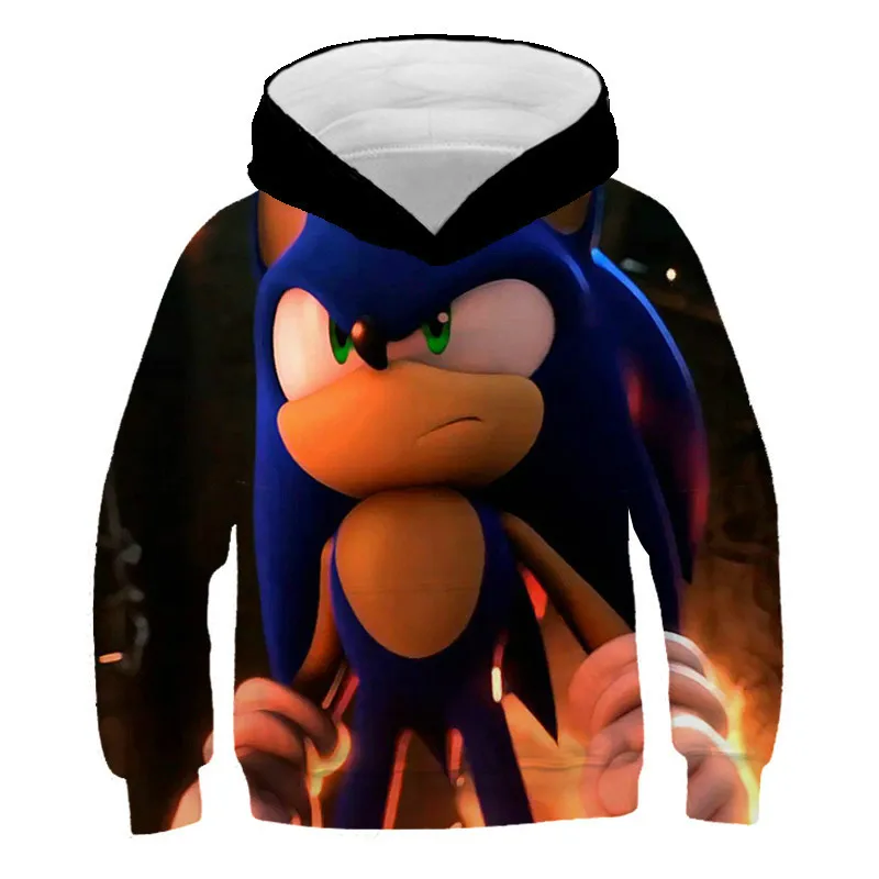 Sonic 3D nový módny animácie mikina, chlapci a dievčatá cartoon bežné sveter, detské osobné mikina s Kapucňou top oblečenie