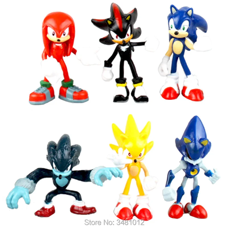 Sonic Sveta Dobrodružstvo Metal Sonic Werehog Chvosty PVC Akčné Figúrky Tieň Kĺby X Anime Figúrky, Bábiky Deti Deti Hračky Nastaviť