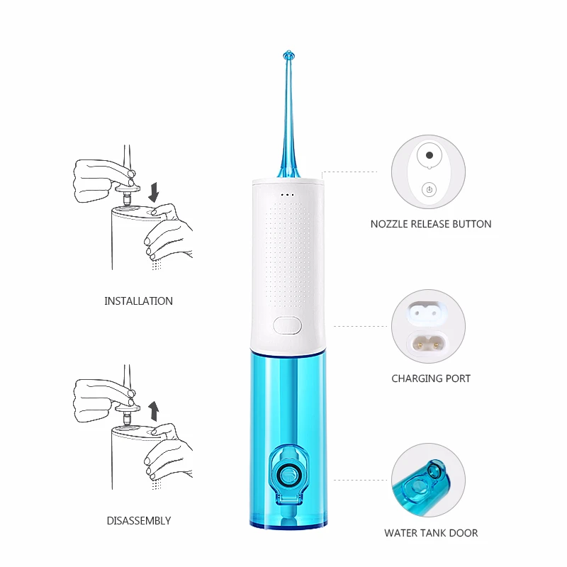 SOOCAS W3 Elektrické Ústne Irigátor Prenosné Zubné Vody Flosser Nabíjateľná Zub prúd Vody na Čistenie Zubov