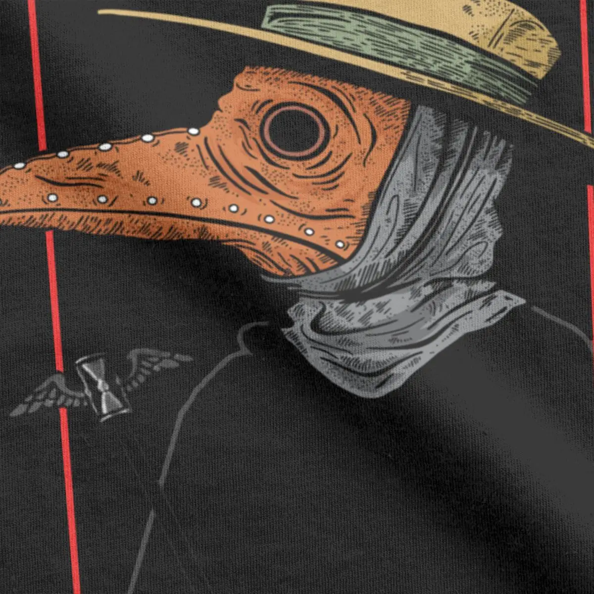 Steampunk Horor Mor Lekár Mužov, T Košele Čierna Smrť Vtákov Maska Vintage Tričká Krátky Rukáv O Neck T-Shirt Bavlna Darček Topy