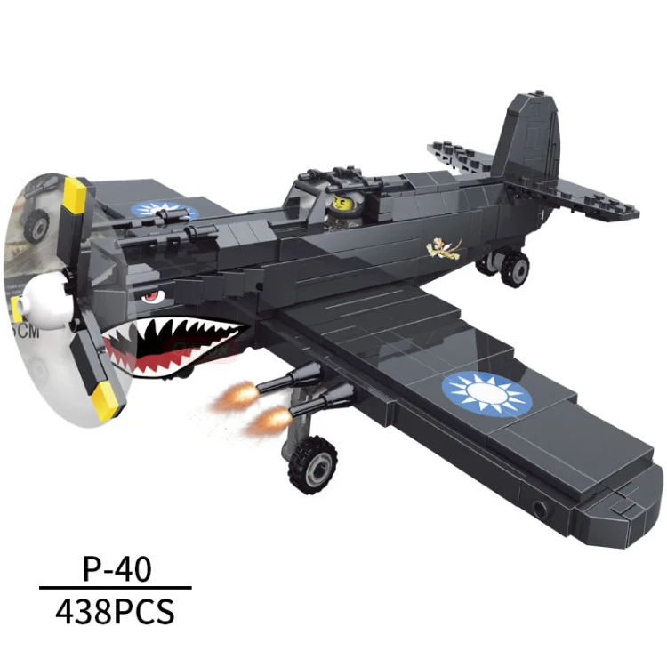 Svetovej vojny Lietania Tiger fighter stavebným vzdušných síl číselné údaje P40 spitfire ar196 F4U bf109 pt17 p510 p47 model zbierka hračiek