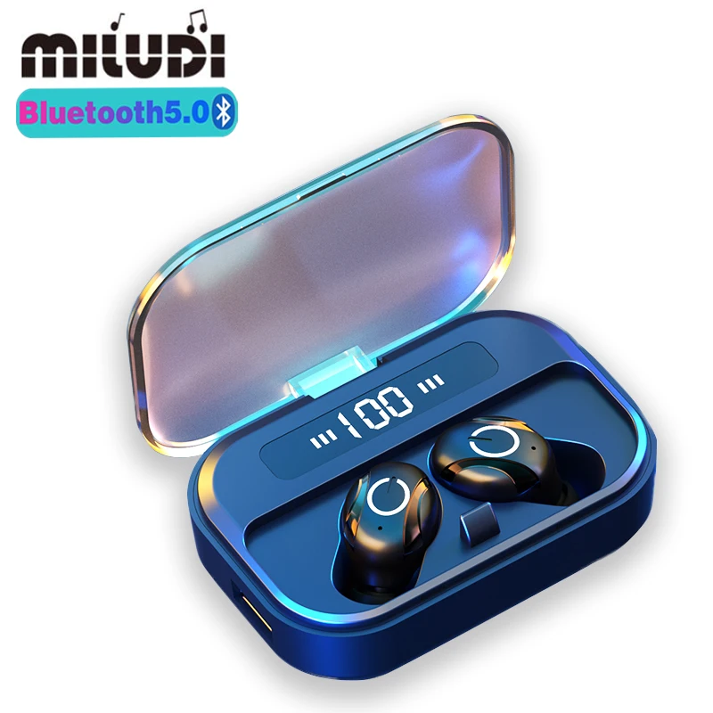 T11 TWS Bezdrôtové Slúchadlá Bluetooth Headsety Hudobné Slúchadlá LED Vodotesný 9D Stereo Športové Slúchadlá Pre Xiao Huawei Iphone