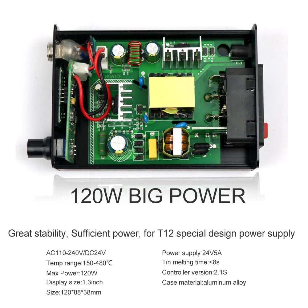 T12-955 STM32 V2.1S OLED spájkovacie stanice elektronické zváranie železa Digitálne Spájkovačka s T12 5Pin 907 rukoväť