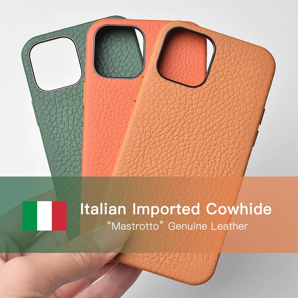 Taliansky Mastrotto Originálne Kožené puzdro pre iPhone 12 Pro Max 11 Xs Luxusné Supercar Cowhide High-end Telefón Prípadoch Kryt