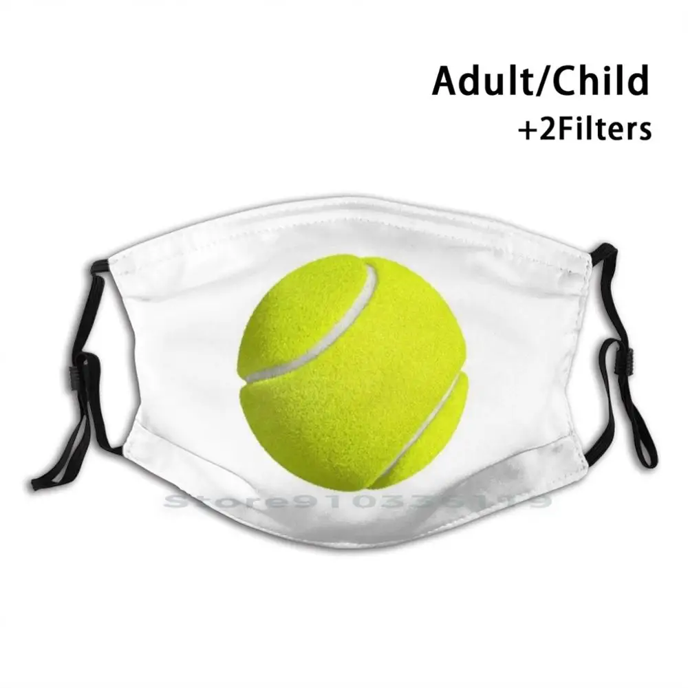 Tenis Loptu Vytlačiť Opakovane Maska Pm2.5 Filtra Tvár Masku Deti Tenis Tenisový Loptičku Tenis Šport Športové Loptu Ballsport Pocit Loptu