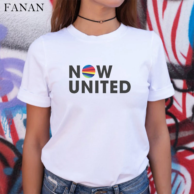 Teraz United, T košele Ženy 2020 Lete Estetické Módne Tričko Grafické Tlače Topy Ulice, Hip Hop tričká Harajuku Tees Oblečenie