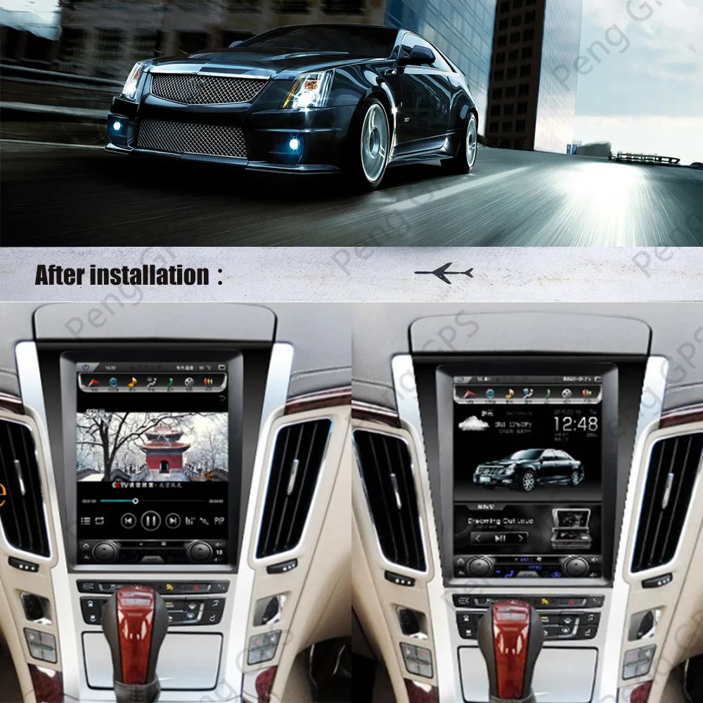 Tesla Obrazovke Android, PX6 Pre Cadillac CTS 2007-2012 Auto multimediálny Prehrávač Rádio Stereo GPS Navigácie Hlavu jednotka Audio upgrade