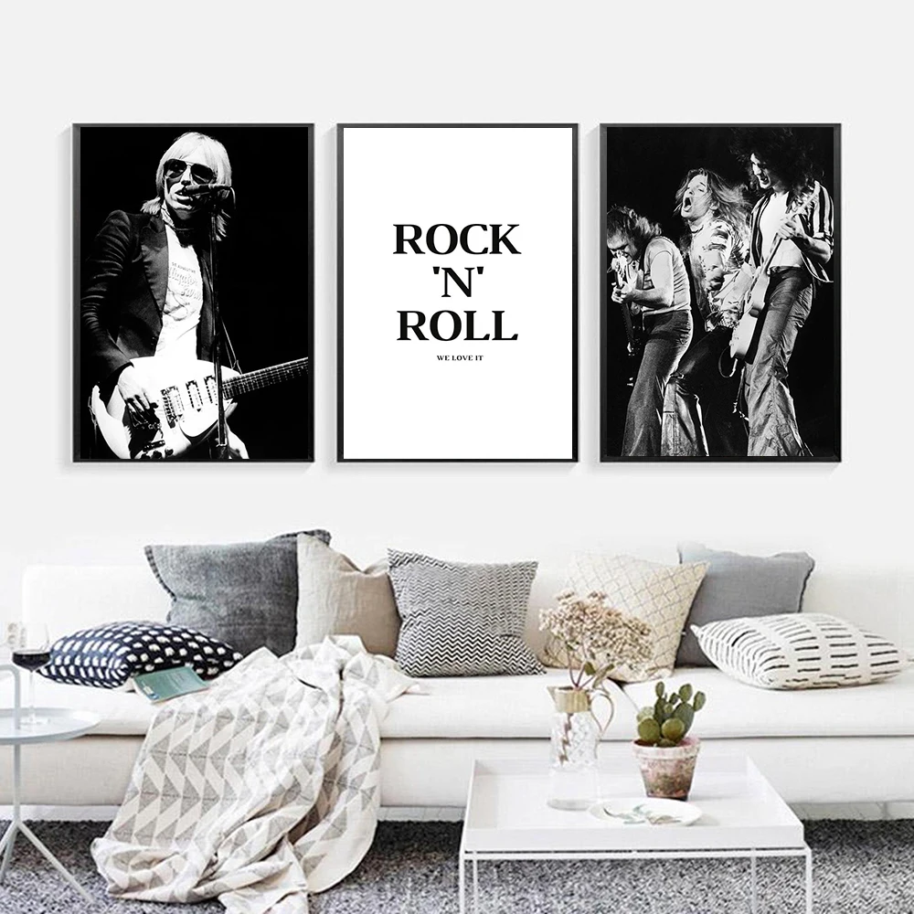 Tom Petty Van Halen Rock and Roll Citát Plagát A Tlač Plátno na Maľovanie na Stenu Umenie Obrázok Vintage Dekoratívne Domova Cuadros