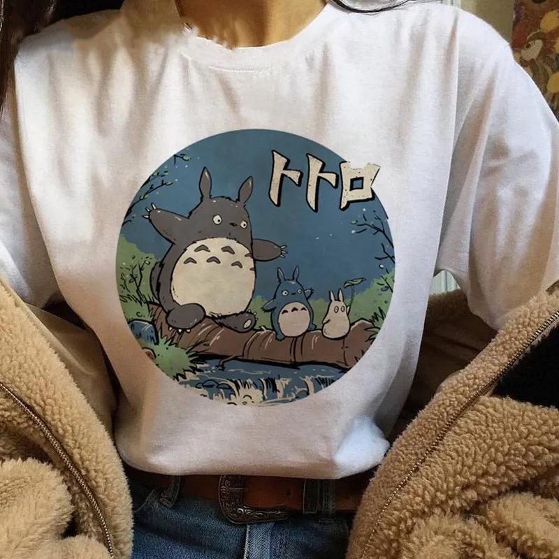 Totoro Kawaii Legrační Karikatúra T Shirt Ženy Štúdio Ghibli Roztomilé Anime T-shirt Harajuku Ullzang Grafické Tričko 90. rokoch Top Tees Žena