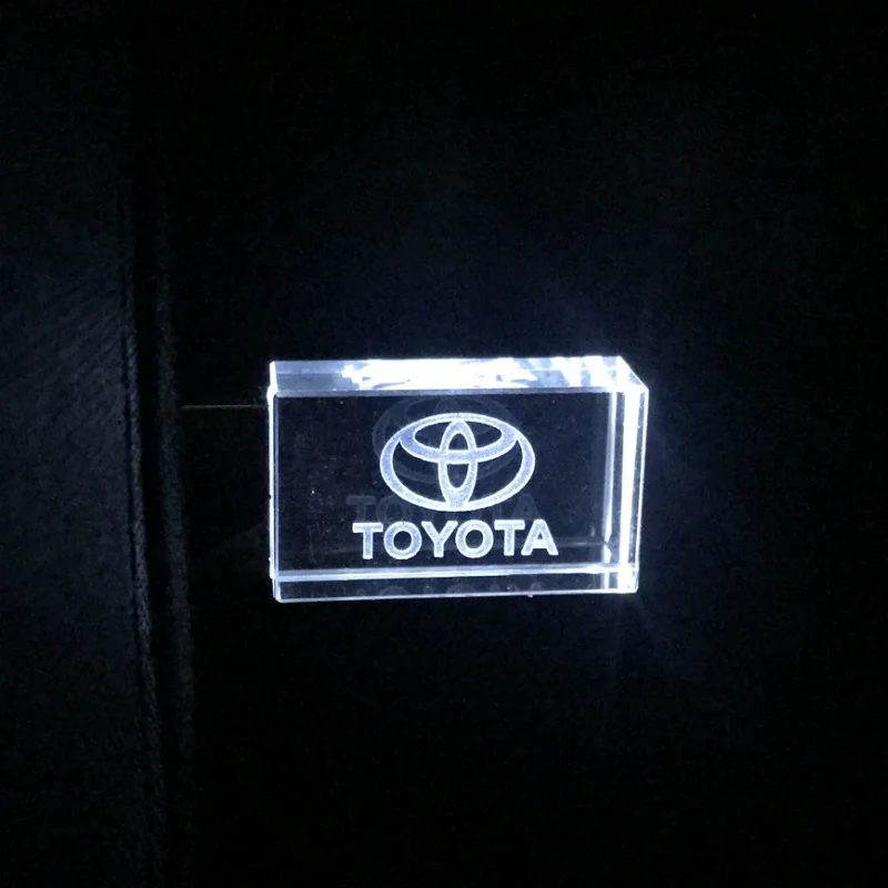 Toyota kristal + metalen USB flash disk kl ' úč 4 GB 8 GB 16 GB 32 GB, 64 GB 128 GB Externe Opslag Vlastné Logo pre pamäťovú kartu memory stick na Darček