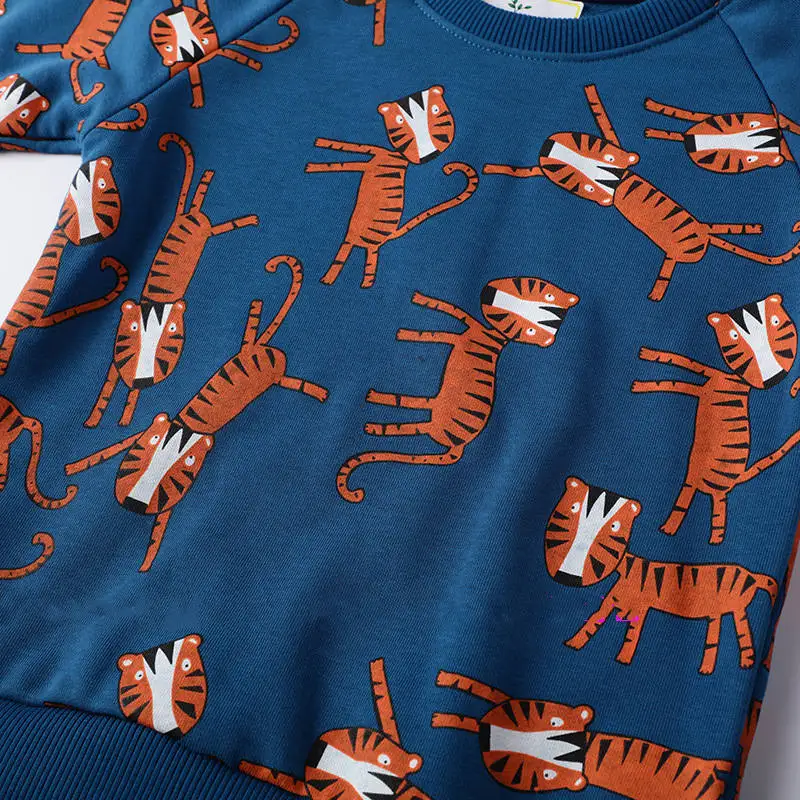 TUONXYE Deti Jeseň Oblečenie Baby Chlapci Cartoon Oblečenie Sady Cute Cat Vytlačené Teplé Sweatsets pre Dieťa Boys Deti Oblečenie