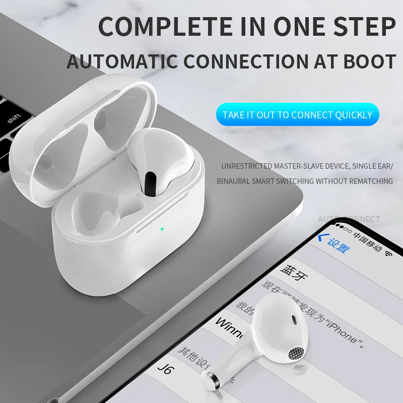 TWS Slúchadlá Bezdrôtové Bluetooth Slúchadlá Slúchadlá Dotykové Ovládanie telefónu Hlasovými príkazmi na Zníženie Hluku Bezdrôtové Stereo Slúchadlá pre Apple Xiao
