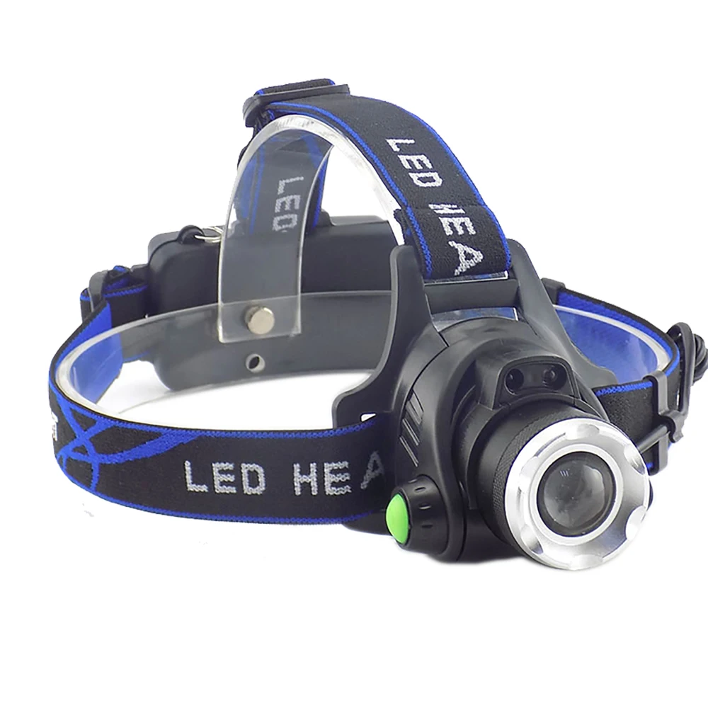 USB Nabíjateľné Senzor T6 LED Svetlomet Vedúci svetlo Baterky Baterky Frontale Zoomovateľnom Svetlometu Rybárske potreby na Kempovanie Turistika