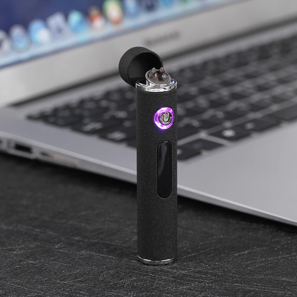 USB zapaľovač cigariet Elektrické Nabíjanie ľahšie Dotyk indukčné vetru Kovové strojčeky pre mužov nepremokavé fire starter
