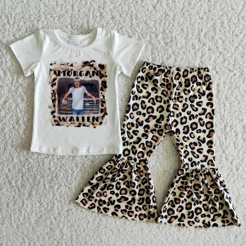 Veľkoobchod, baby, dievčatá módne oblečenie detský letný boutique hudby top Leopard prehrabať šortky deti oblečenie súpravy oblečenie
