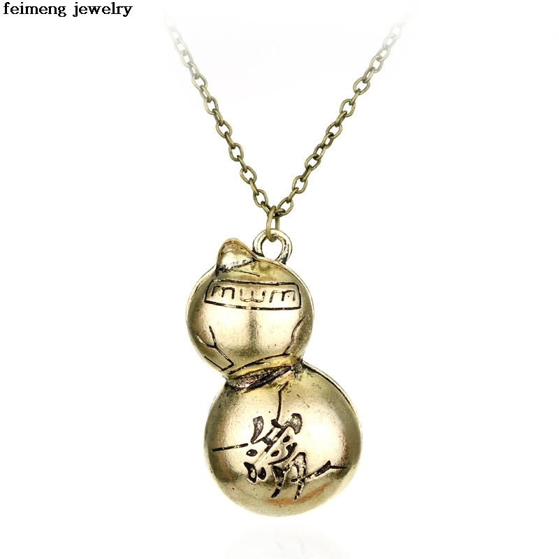 Veľkoobchod Nový Dizajn Gaara Anime NARUTO Šperky s Dlhým Reťazcom Prívesok Náhrdelník Naruto Obrázok Gaara Fľaša Tekvica Šperky darček