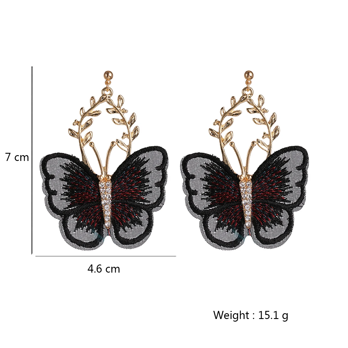 Veľkoobchod Nový Dizajn Motýľ Drop Náušnice Pre Ženy Boho Maxi Hmyzu Vyhlásenie Prívesok, Náušnice, Módne Šperky Príslušenstvo