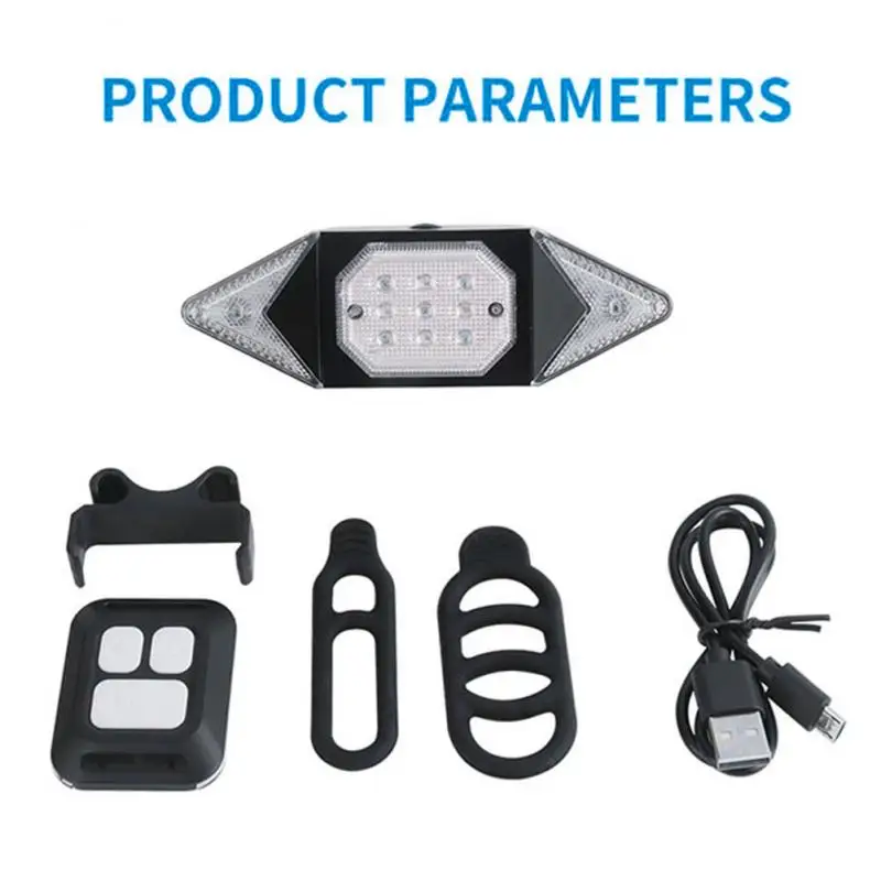 Veľkoobchod USB Nabíjateľné Sústruženie Signál, jazda na Bicykli zadné svetlo Požičovňa Svetlo Diaľkové Ovládanie, Cyklistické Doplnky, Náhradné Diely