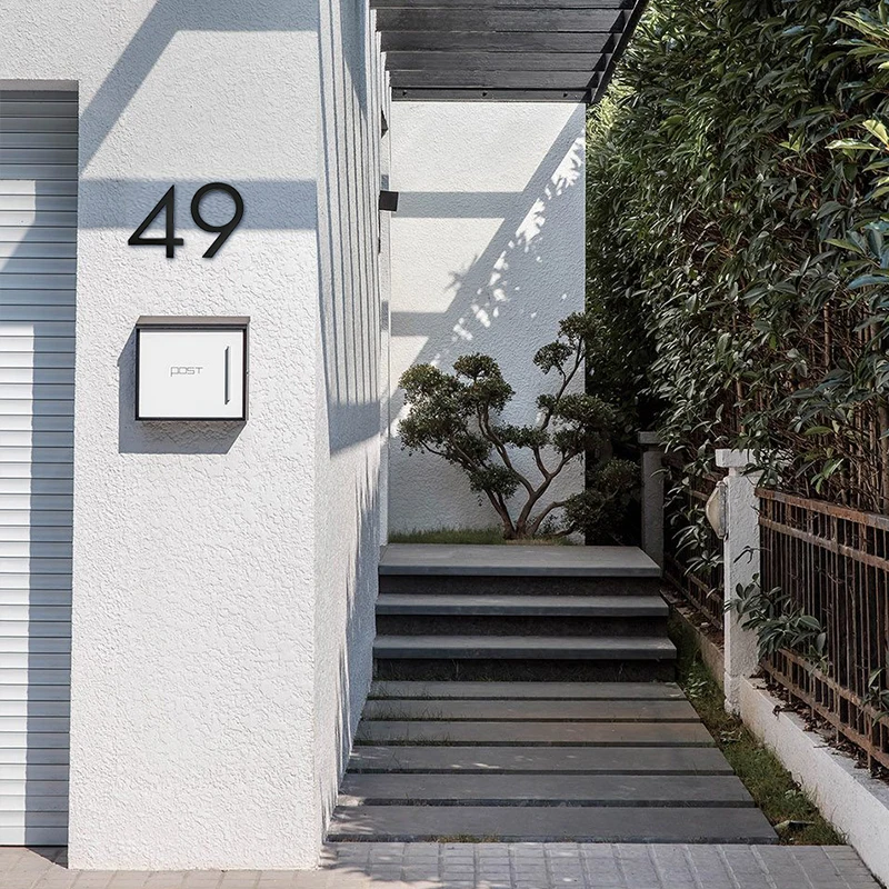 Veľké Čierne Číslo Domu Plávajúce Prihlásiť 15 cm Moderné Dvere Čísla Budovy, Reklamné Vonkajšie Huisnummer Numeros Casa Adresu Doska