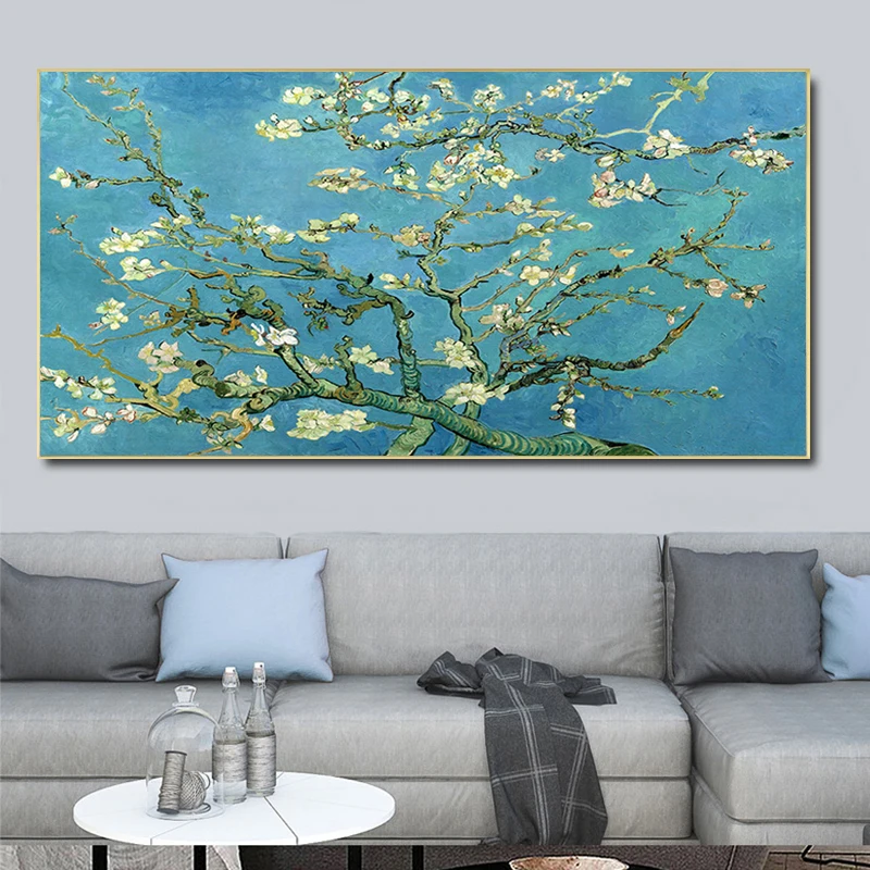 Vincent Van Gogh Modro Kvitnúce Mandľový Strom Veľké olejomaľby na Plátne, Plagát, Tlač Wall Art Obrázky pre Obývacia Izba Cuadros