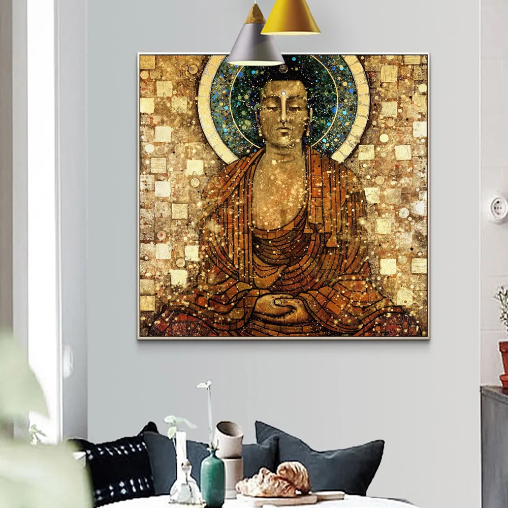 Vintage Buddha Sedí V Meditácii, Náboženstvo, Plagáty A Vytlačí Zen Budhistický Wall Art Obraz Na Plátne Maľovanie Na Obývacia Izba