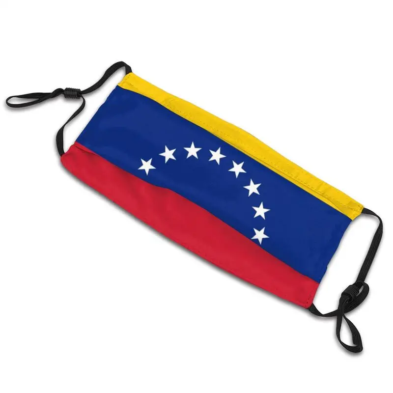 Vlajka Venezuela Tvár Masku Pre Dospelých Proti Oparu Maska Respirátor Ochrana Priedušná Úst Utlmiť