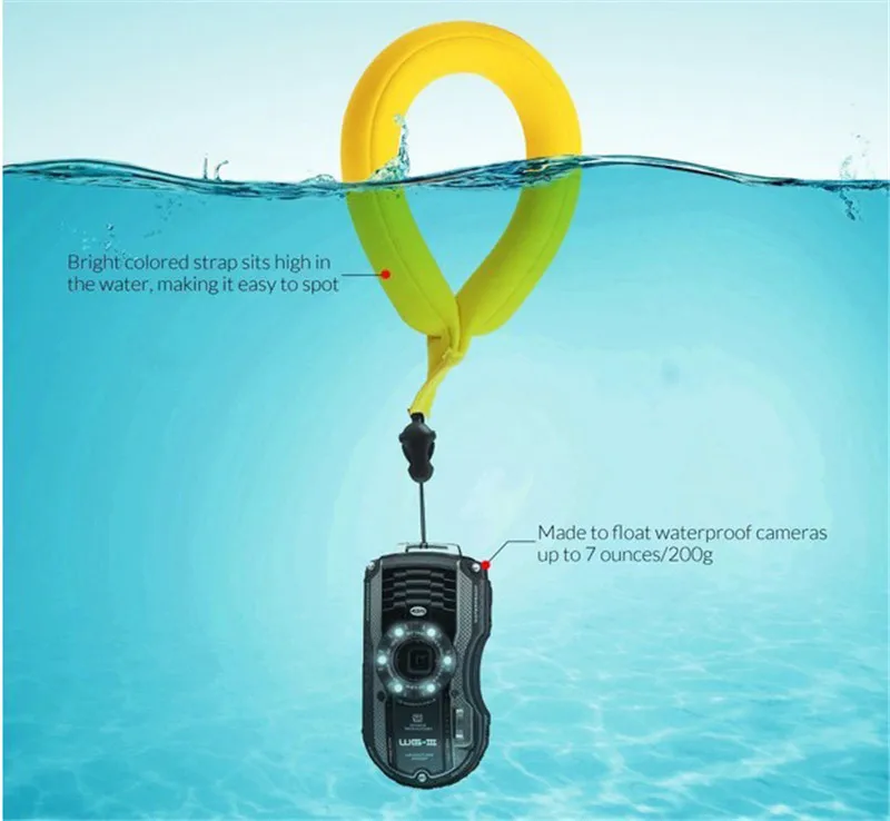Vodotesný Fotoaparát Float Popruh Univerzálny Plávajúce Náramok na Zápästie pre Podvodné GoPro Kamery, Vodotesný Telefón Prípadoch Kľúče