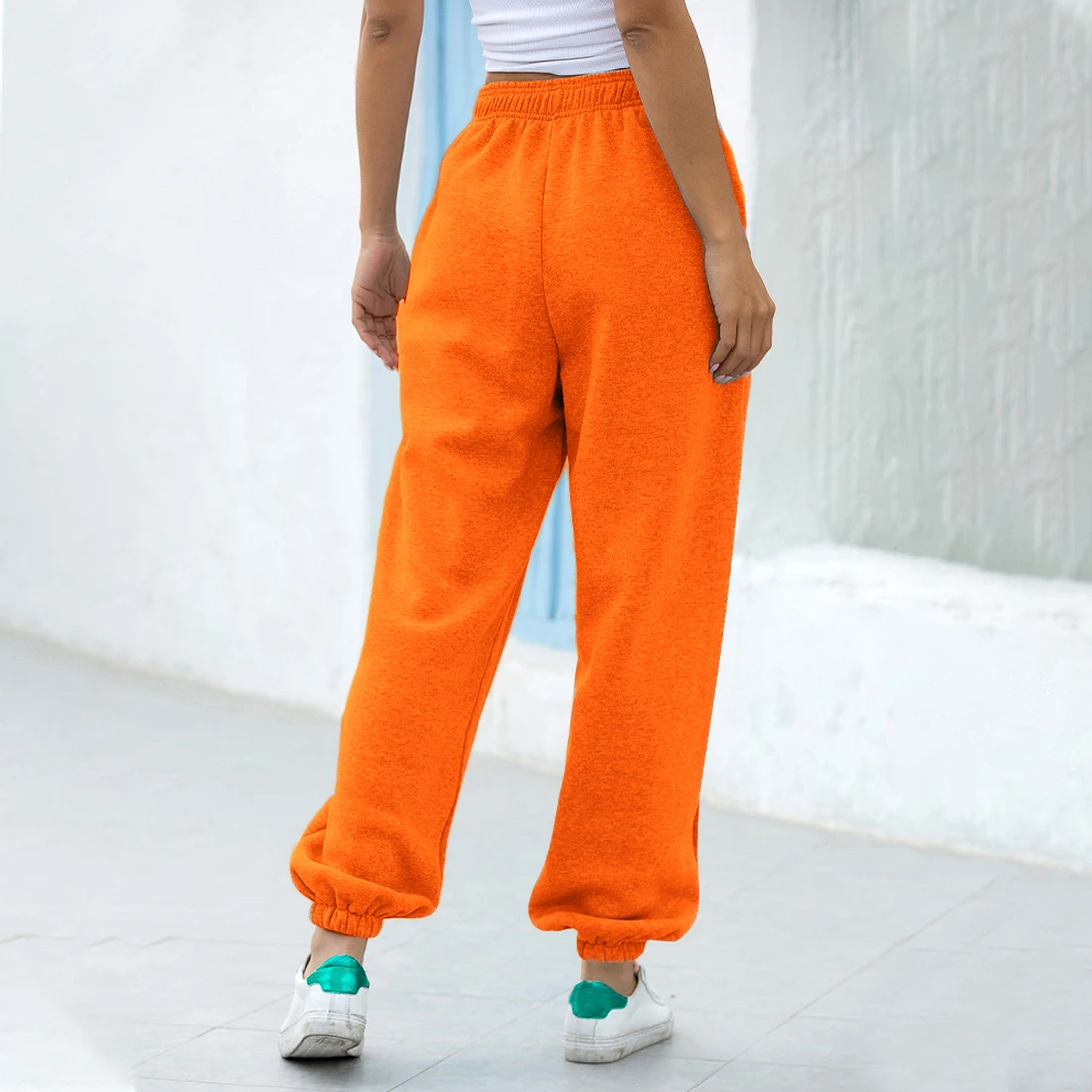 Voľné Bežné Nohavice Joggers Ženy Pevný Elastický Pás Nohavice, Tepláky Plus Veľkosť Mäkké Kórejský Streetwear Nové Módne Nohavice