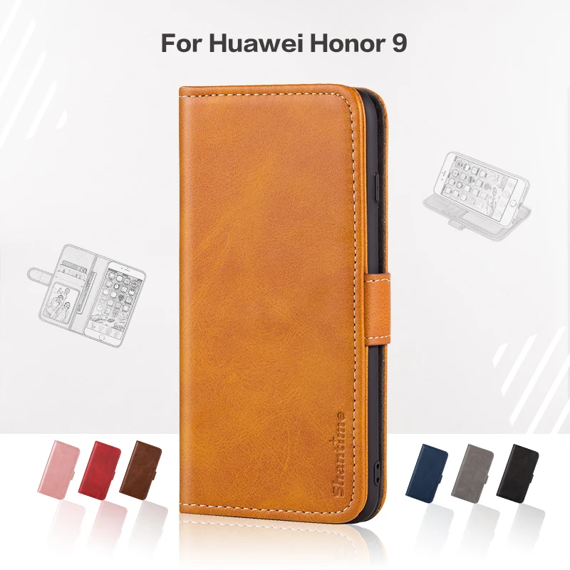 Vyklápací Kryt Na Huawei Honor 9 Obchodného Prípadu Luxusné Kožené S Magnetom Peňaženky Prípade Huawei Honor 9 Kryt Telefónu