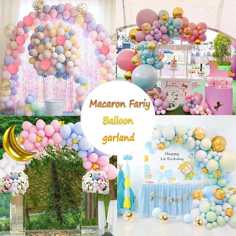 Víla Balóny Garland Arch Auta Macaron Candy Pastel Latexové Balóny na Svadby, Narodeniny Dieťa Sprcha Vianočný Večierok Dodávky