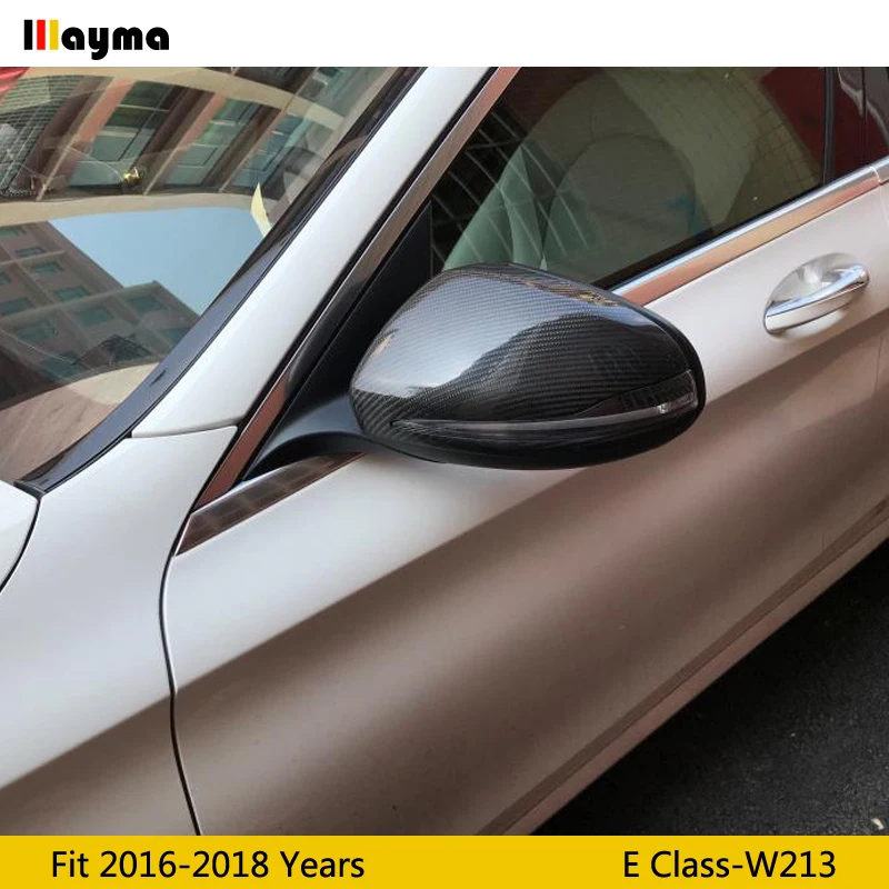 W213 Uhlíkových Vlákien nahradiť Zrkadlo pokrytie Pre Benz triedy E E200 E300 e400, hd tapety 2016 - 2018 Pre AMG Styling LHD RHD Auto spätné zrkadlo spp