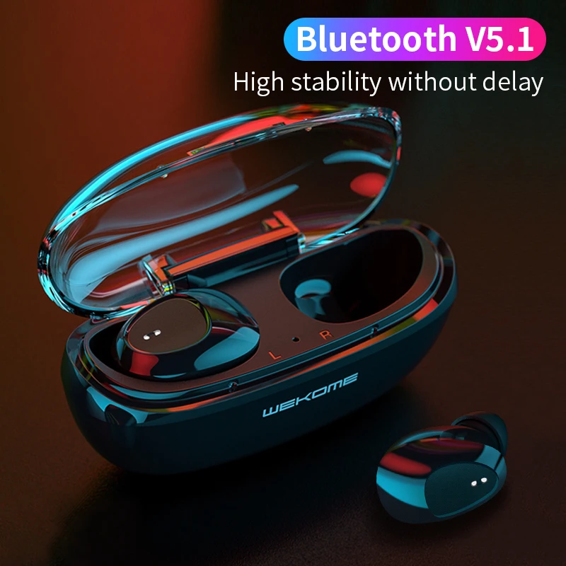 WEKOME V25 TWS Bezdrôtové Slúchadlá TWS Bluetooth5.1 Slúchadlá HiFi IPX7 Vodotesné slúchadlá Touch Ovládania Slúchadlá pre šport /hra