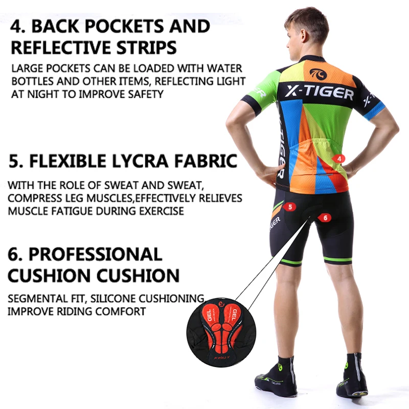 X-Tiger Pro Cyklistika Dres Nastaviť Lete Horských Bicyklov Oblečenie Pro Bicykli, Cyklistika Dres Športového Vyhovovali Maillot Ropa Ciclismo