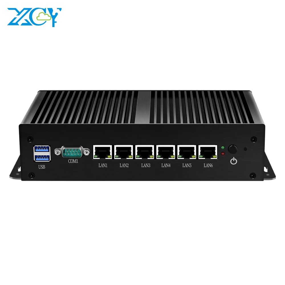 XCY Firewall, VPN Router Mini PC Intel Core i3 7100U Pentium 4405U 6x Gigabit Ethernet Intel i211 NIC RS232 Pfsense Linux bez ventilátora