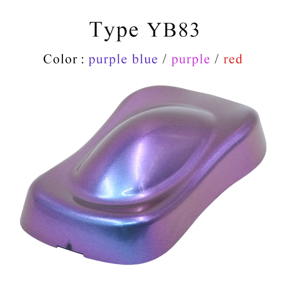 YB83 Chameleon Pigmenty Akrylová Farba Prášková vrstva Farbivo pre Automobilový Farby Dekorácie Umenie Nechtov Plastové 10g Maľovanie Dodávky