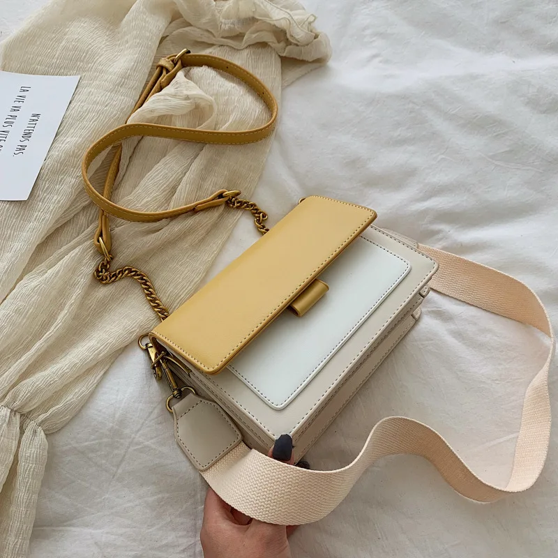 YBYT módne kože ženy, program messenger taška luxusné kabelky ženy tašky dizajnér reťazca široký ramenný popruh crossbody nákupní taška
