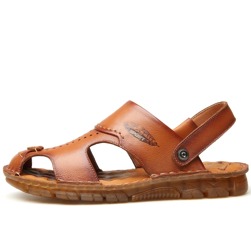 YIGER Mužov sandále pláži papuče nové letné pravej kože Non-slip šľachy jediný muž bežné sandále voľný čas, outdoor papuče 332