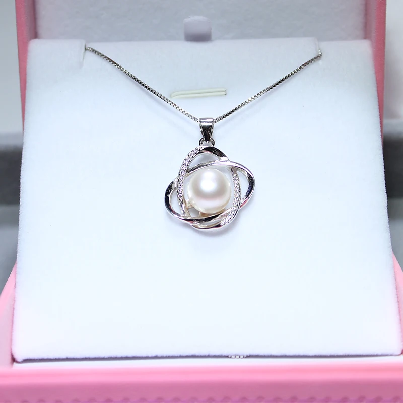 YIKALAISI925 Sterling Silver Pearl Šperky Prírodné Sladkovodné Perly Prívesky, Šperky, zirkón 45 najlepšie darčeky Pre Ženy
