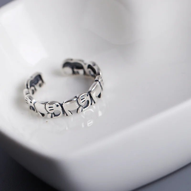 Ying Vahine 925 Sterling Silver Módny Štýl Zvierat Slony Otvoriť Prstene pre Ženy