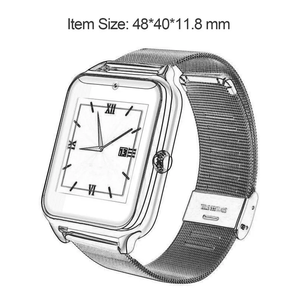 Z60 Bluetooth Smart Hodinky Oceľové Pásmo Náramkové hodinky s Kamerou Podporu SIM TF Karty Handsfree pre Ios na Android Pk DZ09 2019 2g /
