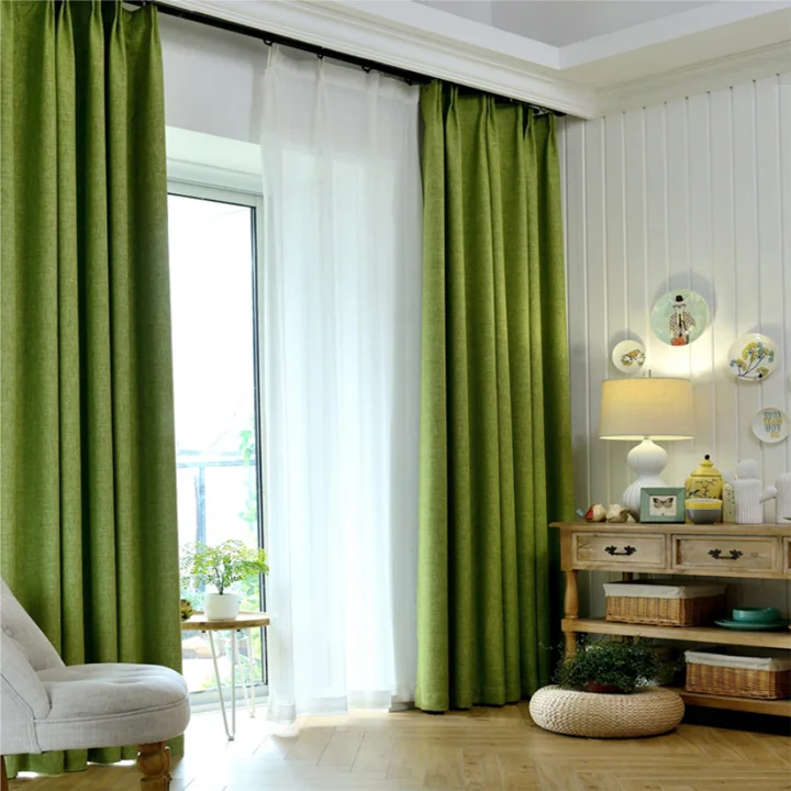 Zahustiť Blackout Závesy Zelená Fialová Nordic Štýl Spálňa Textílie Pre Spálne Závesy Pre Obývacej Izbe, Žalúzie Luxus