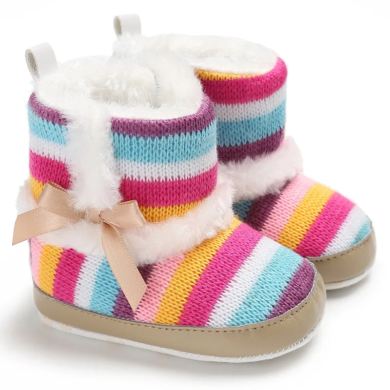 Zimné 0-1 prekladané čižmy, teplé mäkké topánky dieťa, batoľa topánky