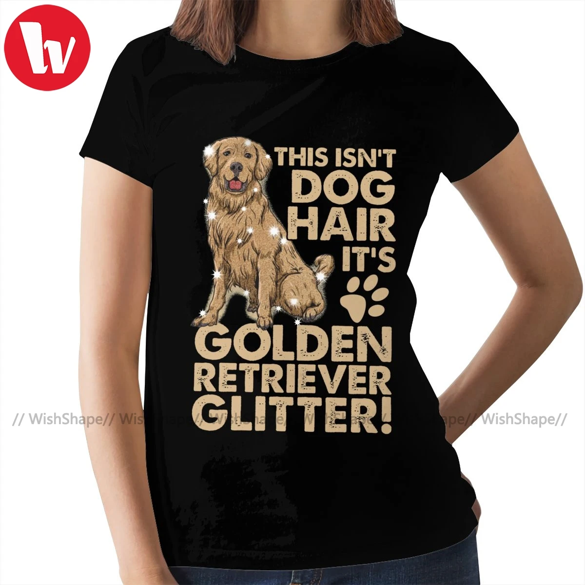Zlatý Retriever Psa T-Shirt Zlatý Retriever Dog T Shirt 100 Bavlna Krátky Rukáv Ženy tričko Dámske Tričko Tričko
