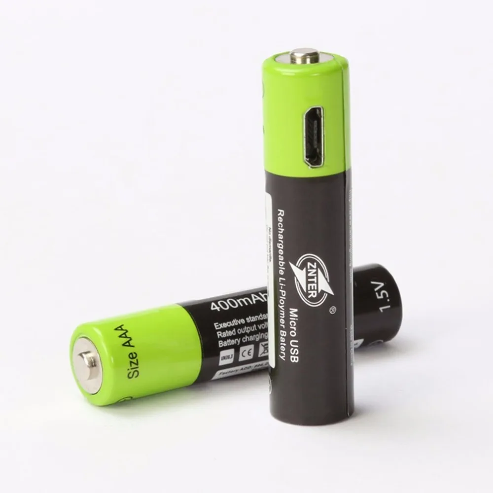 ZNTER 400mAh Nabíjateľné AAA Batéria, USB Kábel 2pc/4pc karty AAA 1,5 V USB line nabíjanie batérie Lítium-Polymérová Batéria
