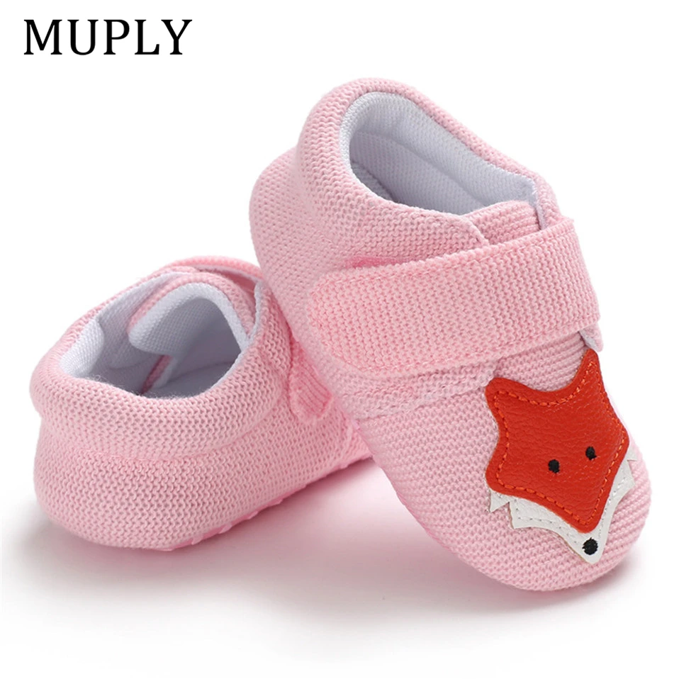 Zrastov Fox Baby Girl Topánky Zvierat Karikatúra Roztomilý Novorodenca Topánky Mäkké Dno Anti-slip Prvý Chodci 0-18 M Chlapci Topánky