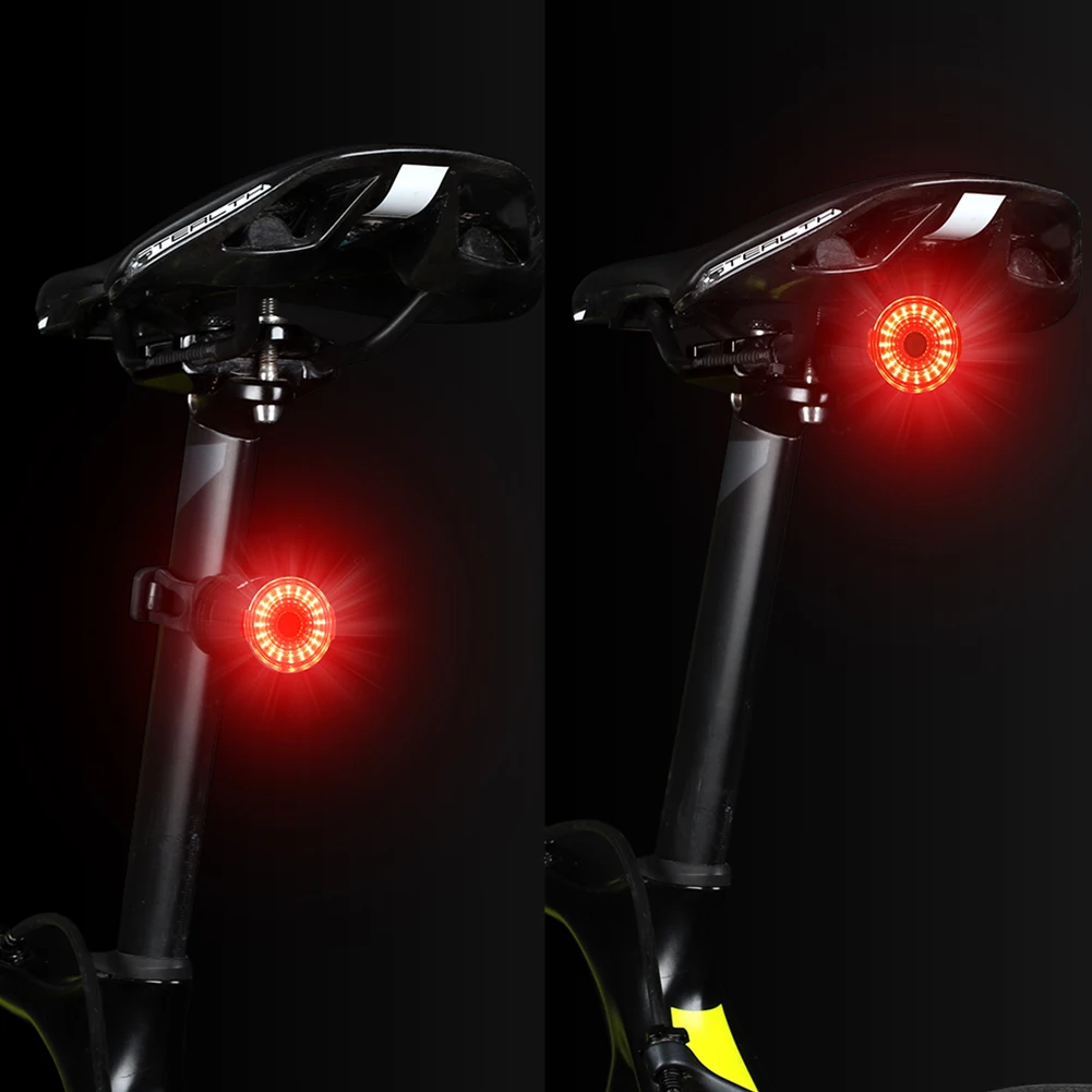 ZÁPAD CYKLISTIKA COB LED Hliníkovej Zliatiny Bicykel zadné svetlo s USB Nabíjateľné Požičovňa 6 Režimy Smart Brzdy Indukčné Zadné Výstražné Lampy Nové