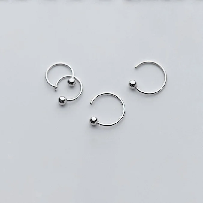 Č Ucha, Plug 925 Sterling Silver Minimalistický Stud Náušnice pre Ženy, Geometrické Minimalistický Módne Ucho, Kolo Perličiek Šperky