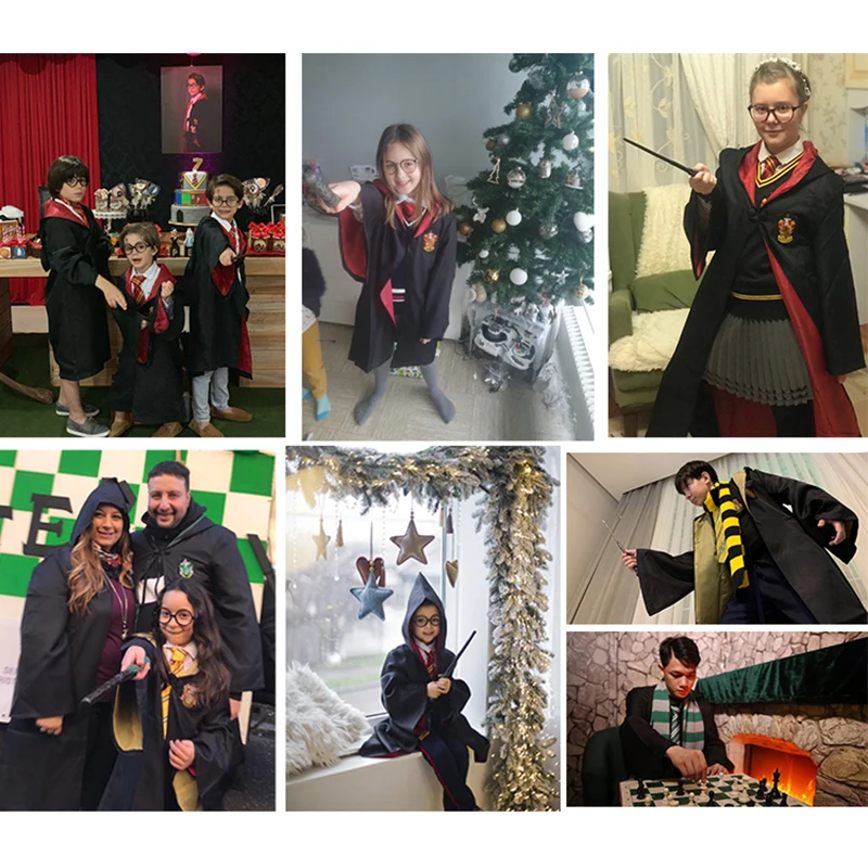 Čarovný Plášť Potter Cosplay Kostým Župan Cape Hermiona Grangerová Cosplay Oblečenie pre Potter Kostým Uviazať Šatku Halloween Vianoce