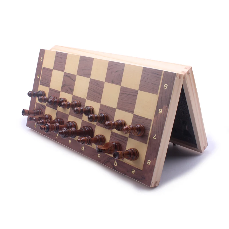 Šach Drevené magnitc Veľkú šachovnicu Vysokej Kvality Šach Pefect Gitf pre Deti 39 CM